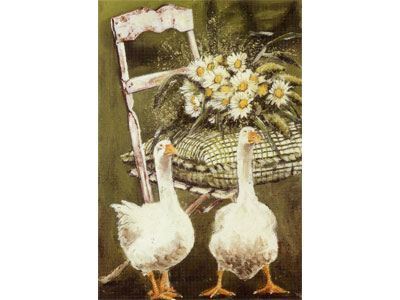 Greeting Card Goosing Around